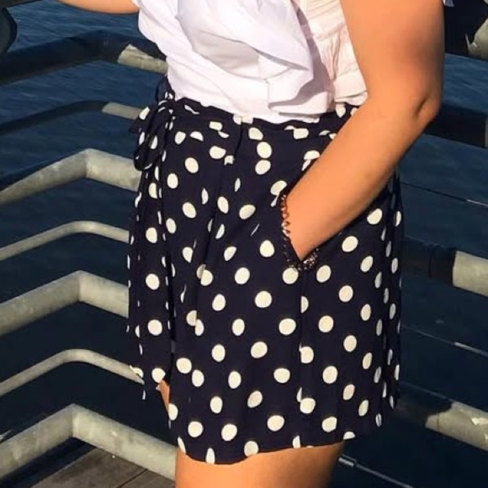 Forever 21 Navy Polka Dot Shorts